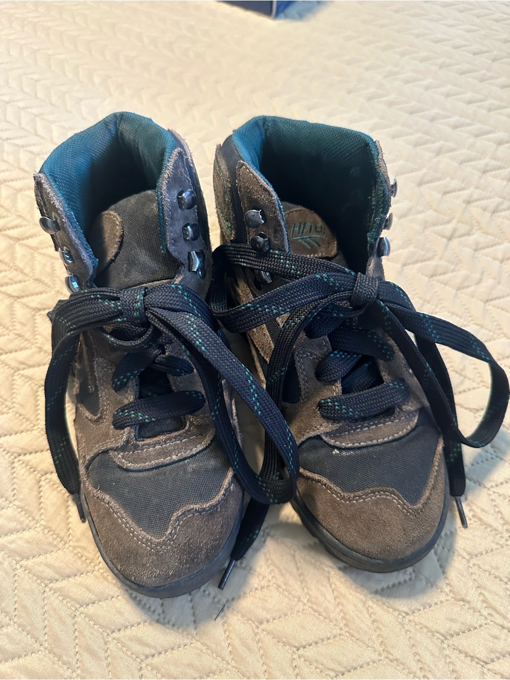 Women’s Black and Tan High-Top Hiking Boots